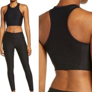 Outdoor Voices Athen Black High-Neck Sports Bra